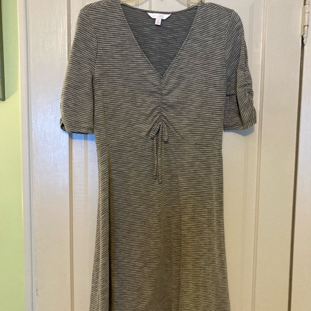 LC Lauren Conrad Black and Cream Midi Dress